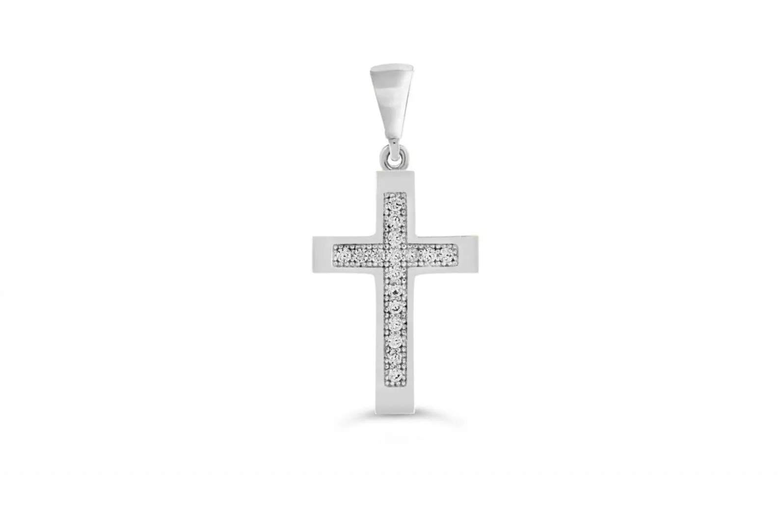 10k Gold Modern Cross with CZ