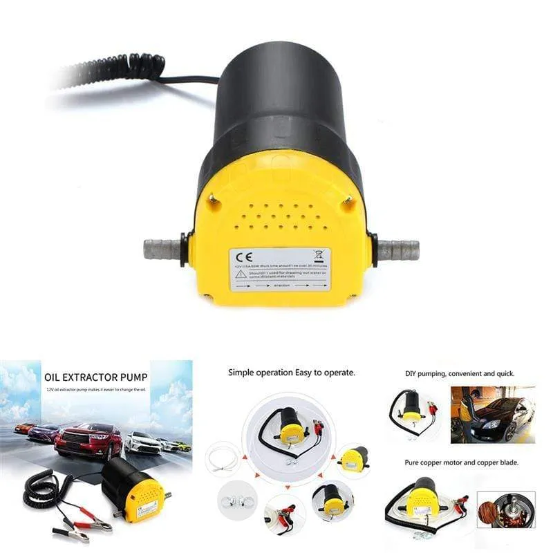 12 V Car Electric Oil Extractor Transfer Pump Oil/Crude Oil Fluid Suction Pump Mini Fuel Engine Oil Extractor Transfer Pump