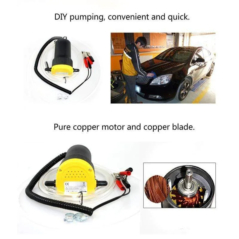 12 V Car Electric Oil Extractor Transfer Pump Oil/Crude Oil Fluid Suction Pump Mini Fuel Engine Oil Extractor Transfer Pump