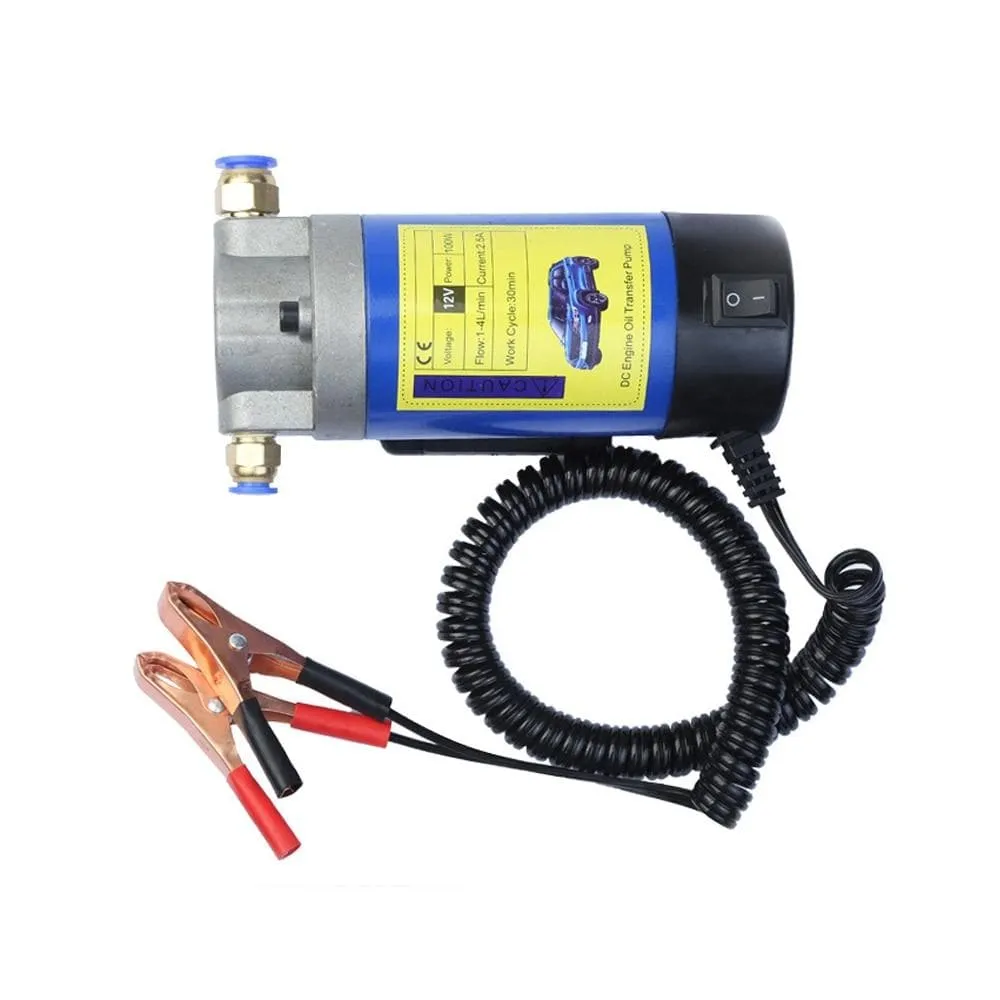 12V Portable Oil Transfer Pump 1-4L/min Extractor Fluid Suction Electric Change Fuel Pump Siphon Tool for Car Motorcycles Boats