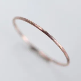 14k Rose Gold .8mm Rustic Round Ring