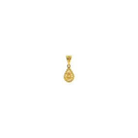 22K Gold Delicate Pear Pendant