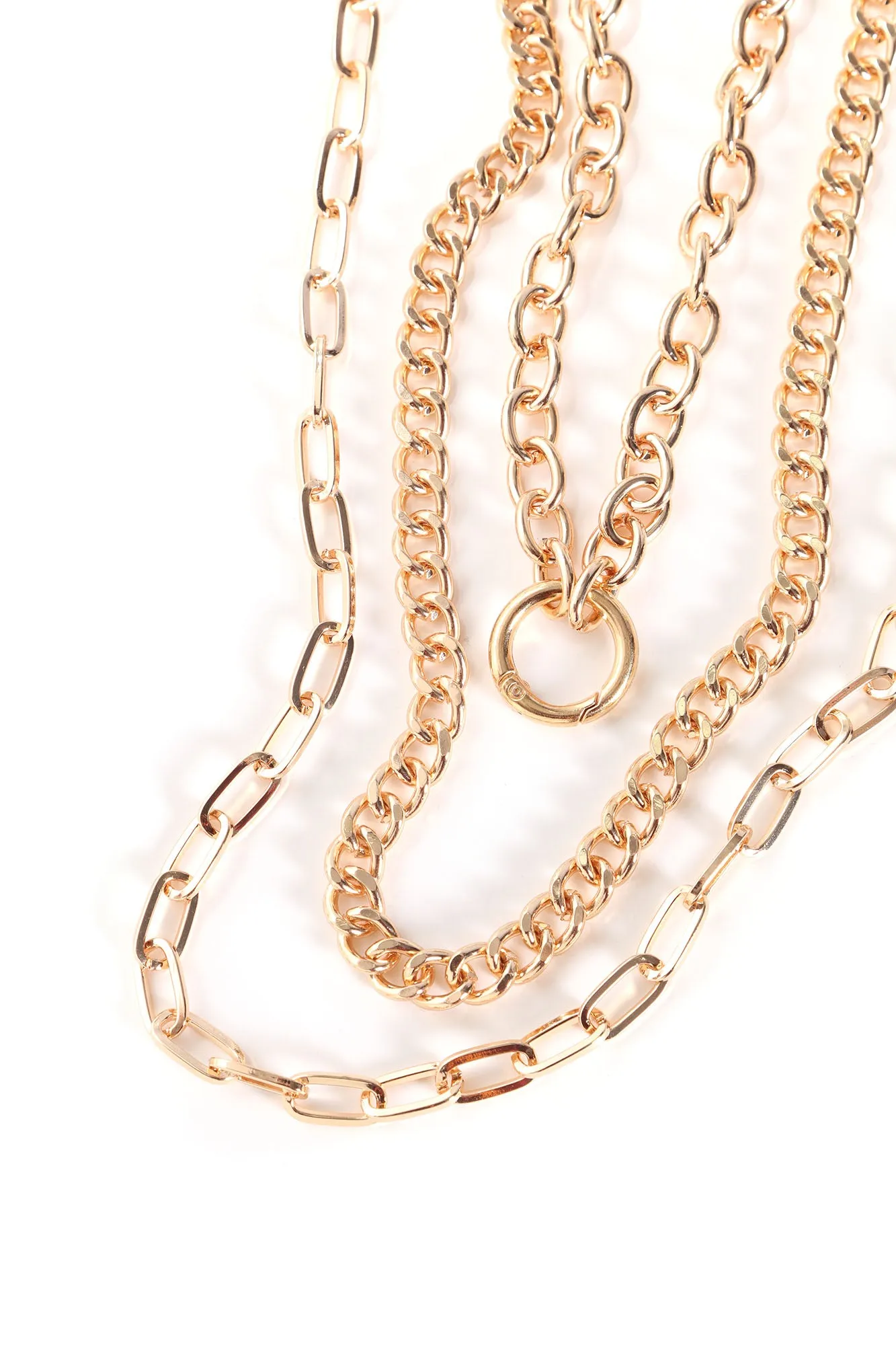 3 Piece Layered Chain Set - Gold