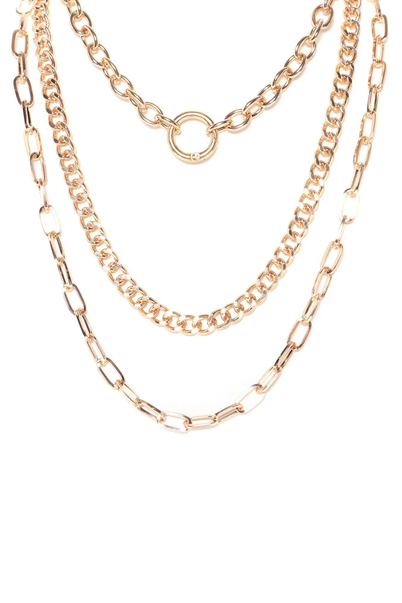 3 Piece Layered Chain Set - Gold