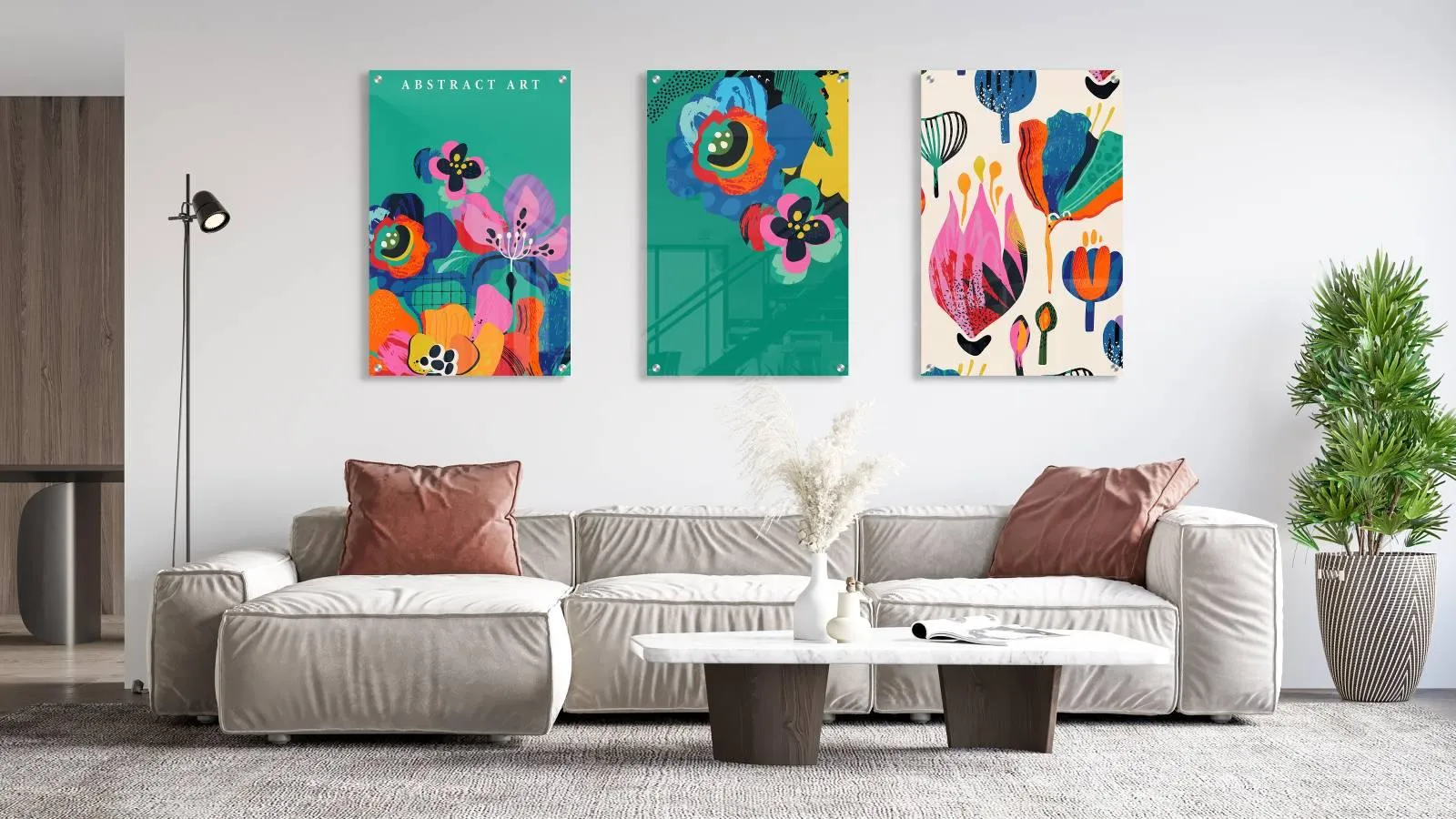 Abstract Art Set of 3 Prints Modern Wall Art Modern Artwork