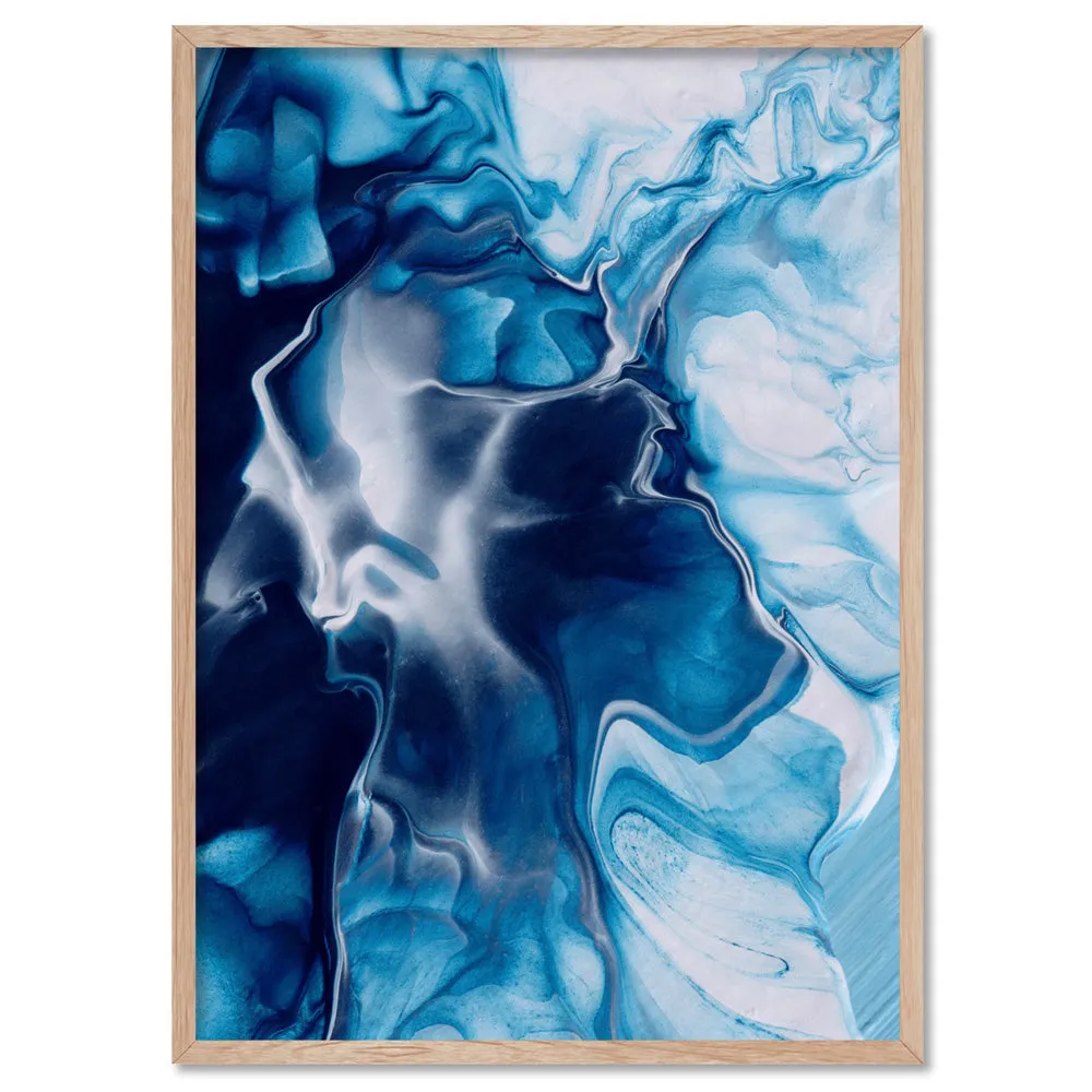 Abstract Fluid Ocean Breathing I - Art Print