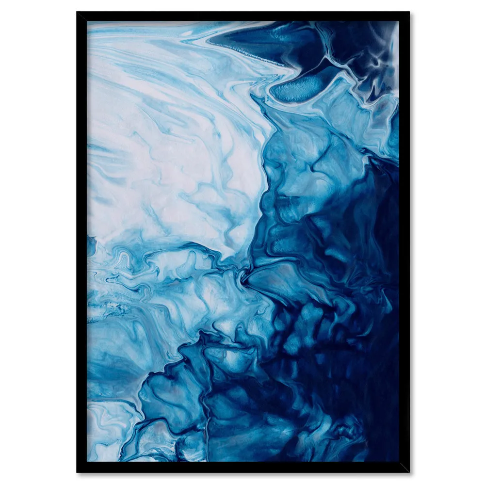 Abstract Fluid Ocean Breathing II - Art Print