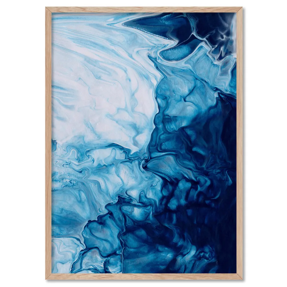 Abstract Fluid Ocean Breathing II - Art Print