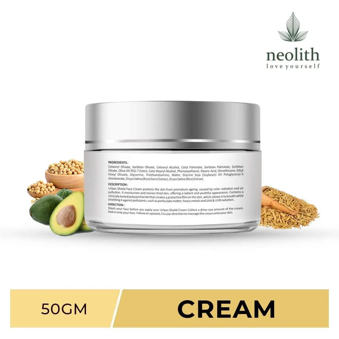 Avocado urban shield cream (50gm) | NEOLITH