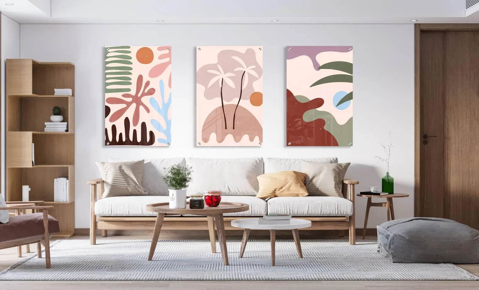 Beach Style Set of 3 Prints Modern Wall Art Modern Artwork