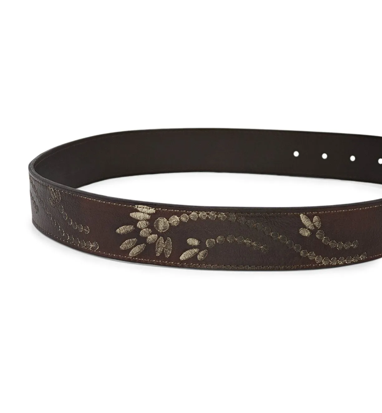 Bedstu Mohawk Leather Belt, Teak Rustic