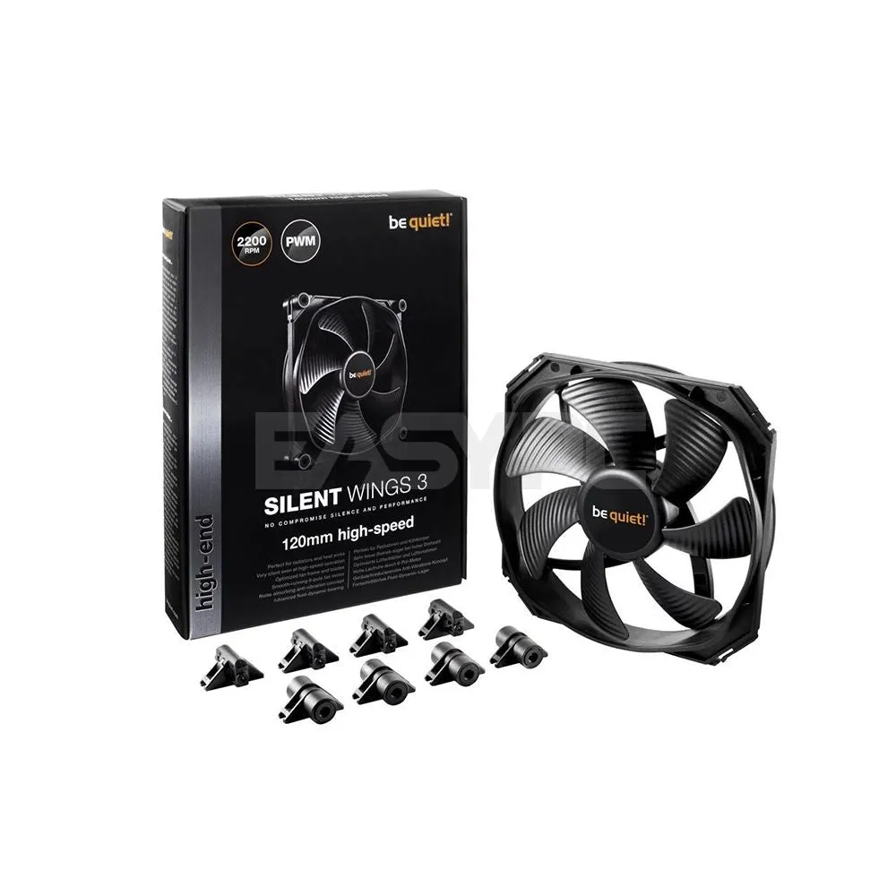 BeQuiet SILENT WINGS 3 120mm and 140mm PWM high-speed Fluid Dynamic Chassis Fan Black