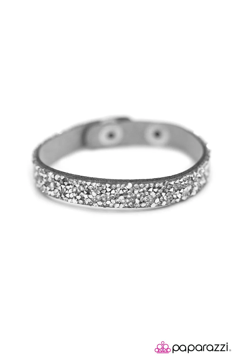 Big Girls Don't Cry Silver Urban Wrap Snap Bracelet - Paparazzi Accessories