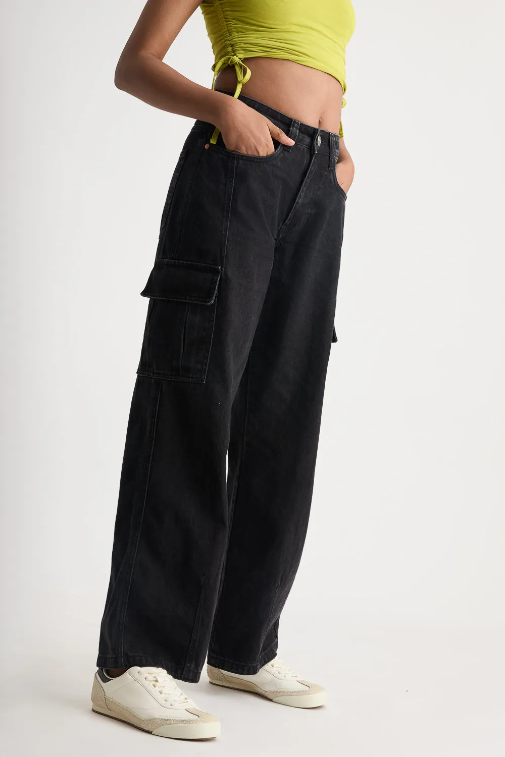 Black Urban Cargo Jeans