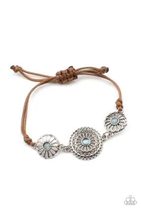 Bohemian Botany Blue Cat's Eye Urban Bracelet - Paparazzi Accessories