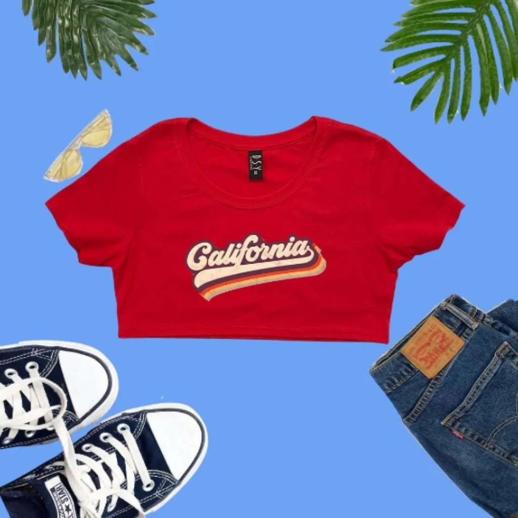 California Retro Underboob Tee