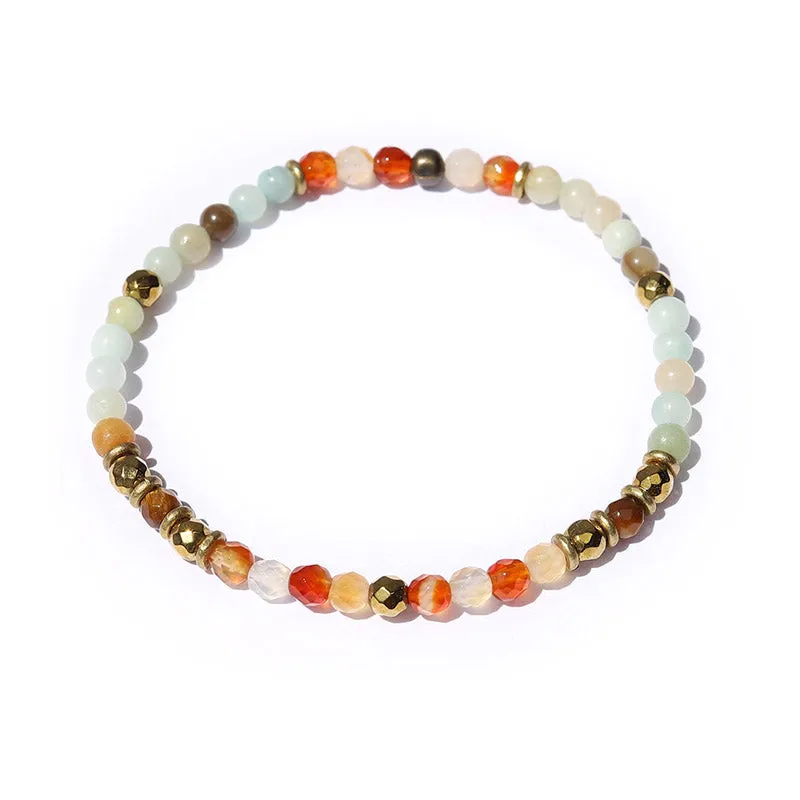 Carnelian and Amazonite Delicate Bracelet