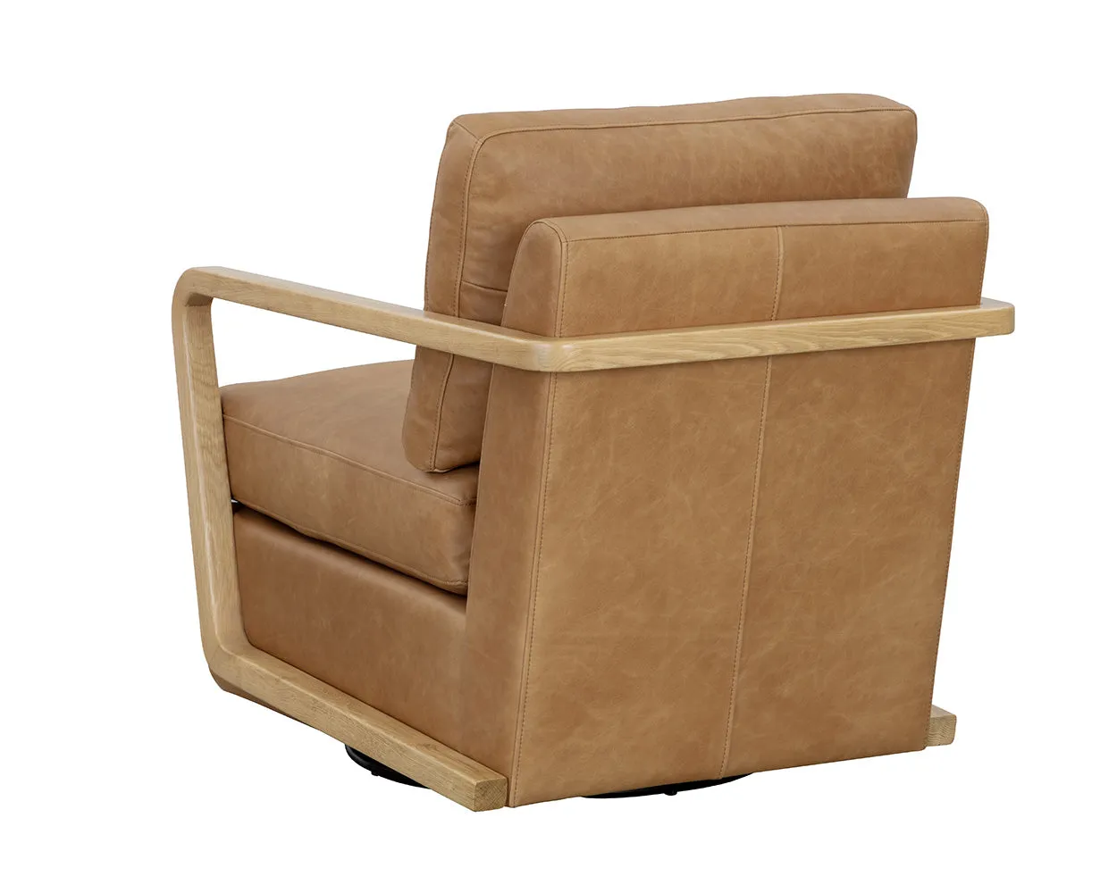 Castell Swivel Lounge Chair - Rustic Oak