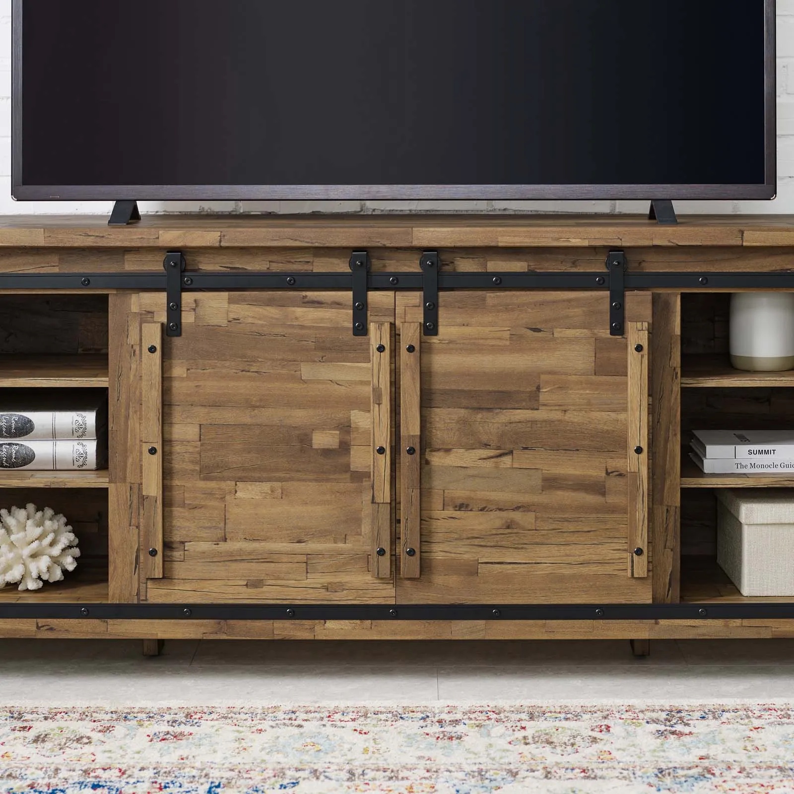 Cheshire 71" Rustic Sliding Door TV Stand