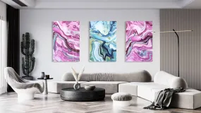 Colorful Pattern Set of 3 Prints Modern Wall Art Modern Artwork