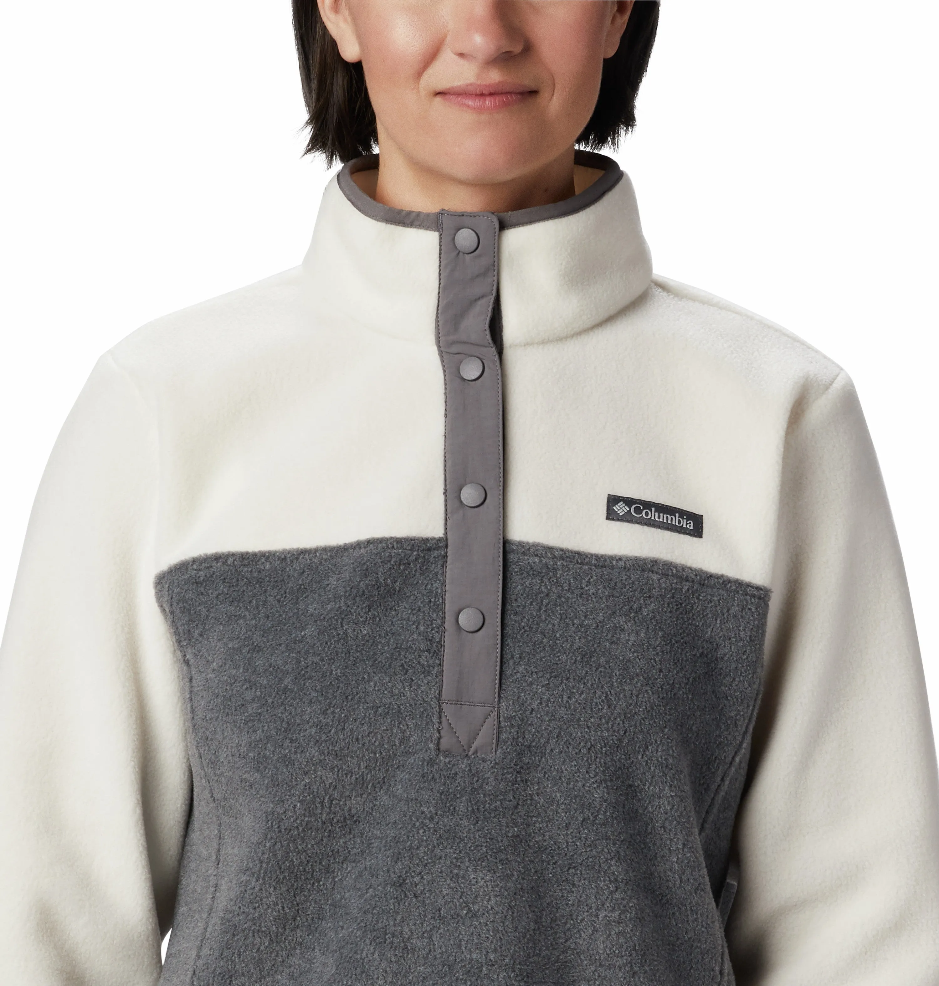 Columbia Ladies Benton Springs 1/2 Snap Pullover Fleece-URBAN GREY