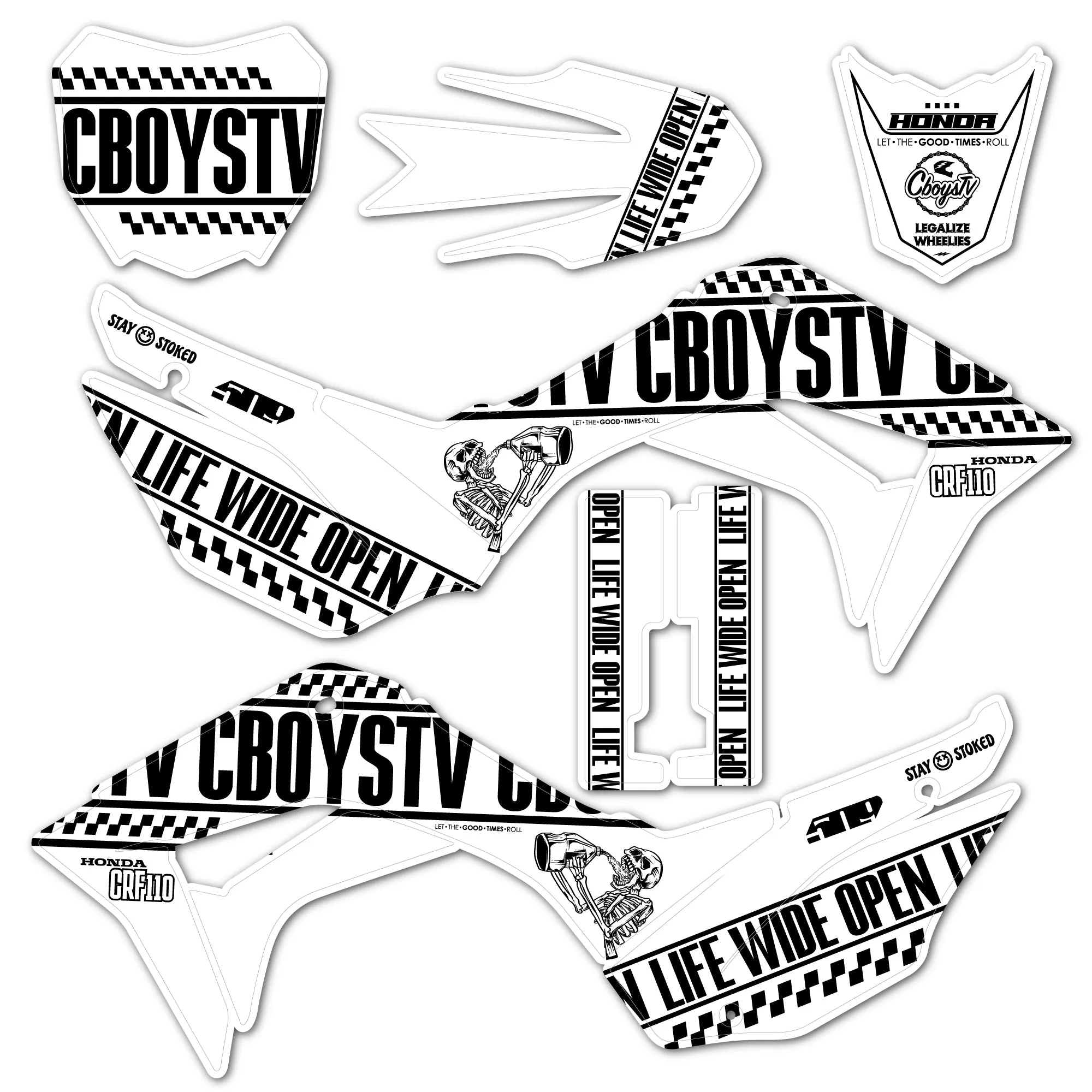 CRF110 Modern Vintage Pit Bike Wrap