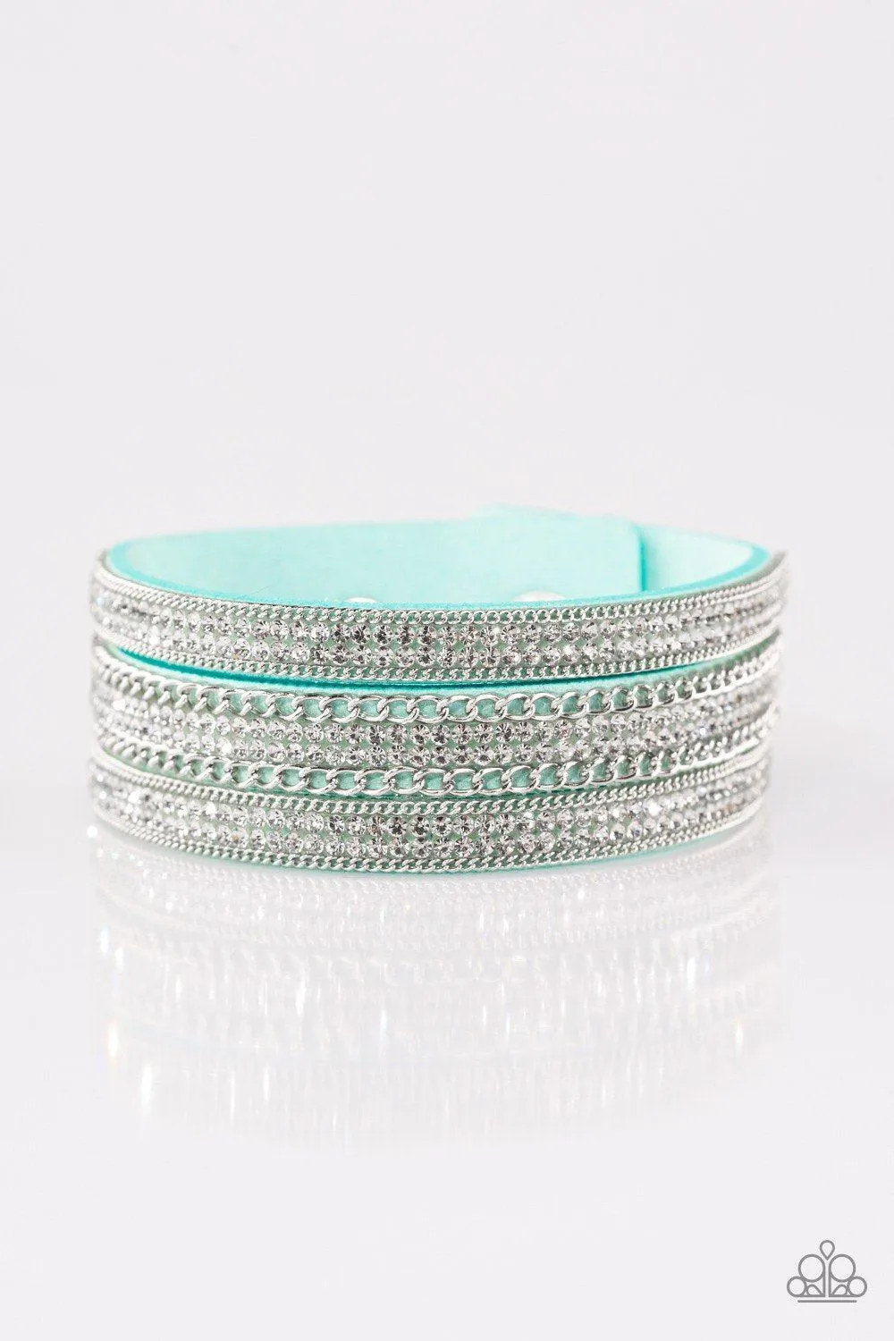 Dangerously Drama Queen Blue Urban Wrap Snap Bracelet - Paparazzi Accessories