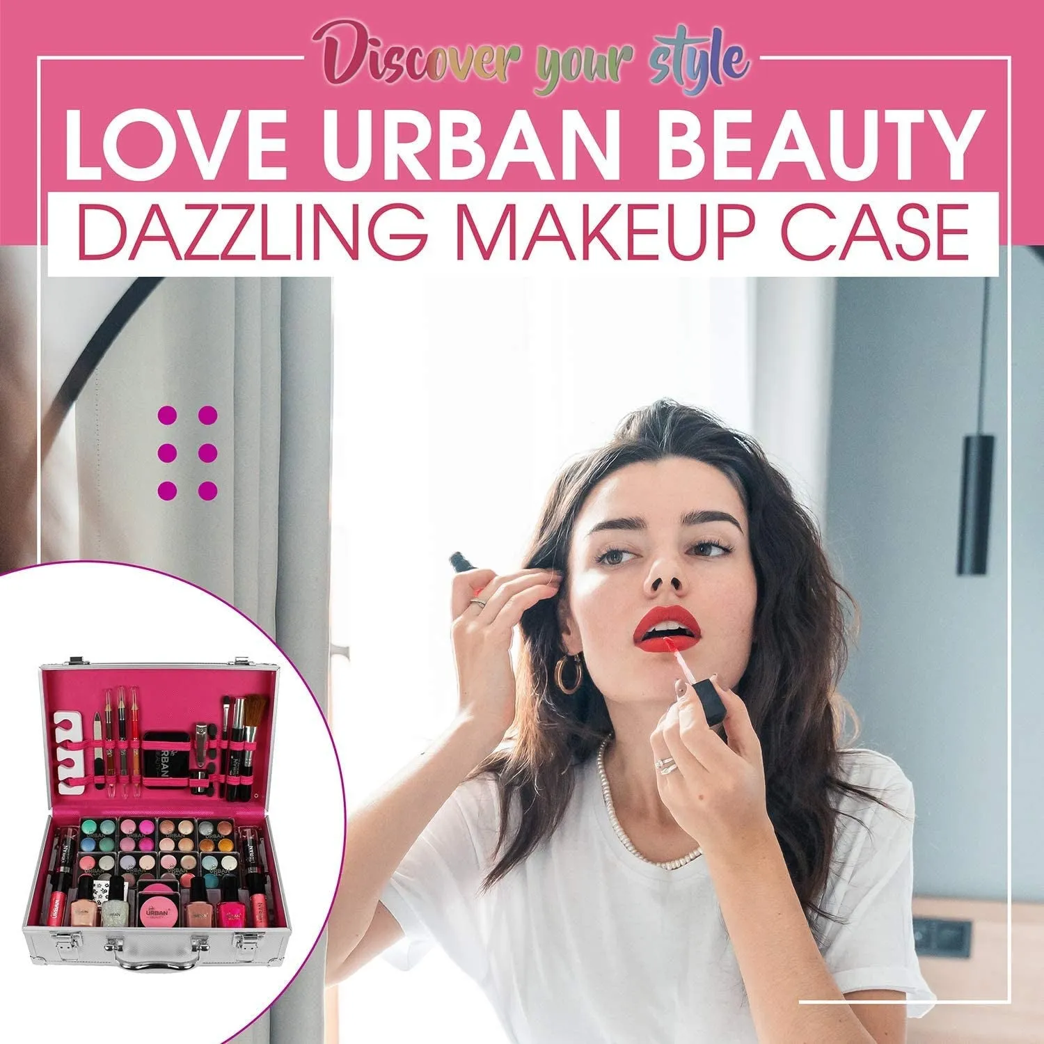 Dazzling Love Urban Beauty Vanity Case 60 Piece