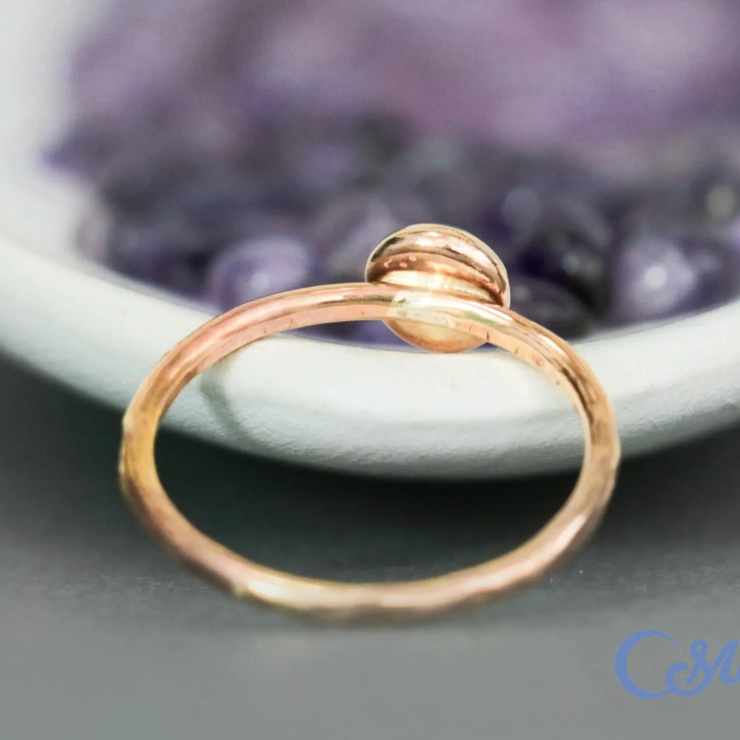 Delicate 14 K Gold Filled Turquoise Stacking Promise Ring | Moonkist Designs