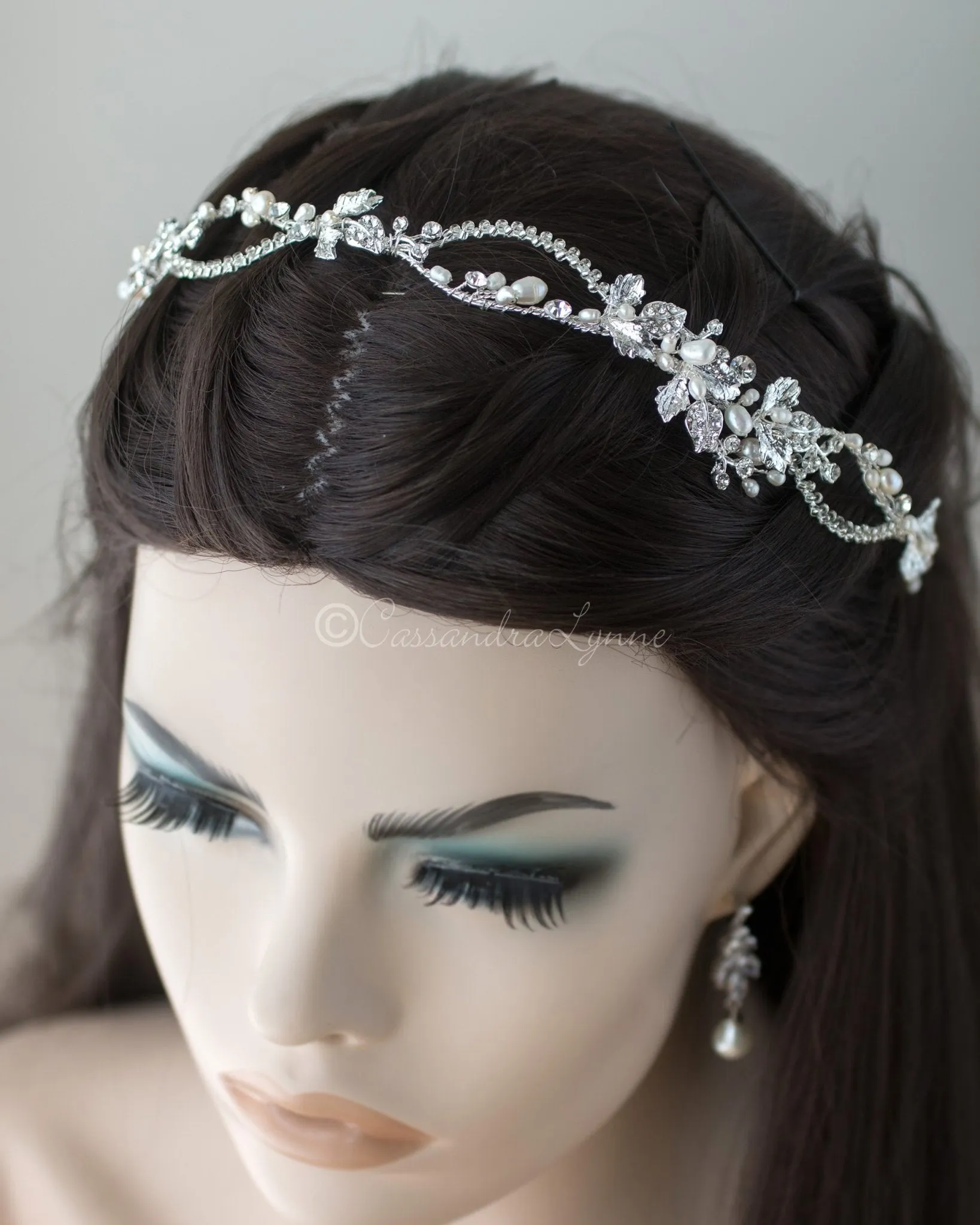 Delicate Beaded Pearl Headband