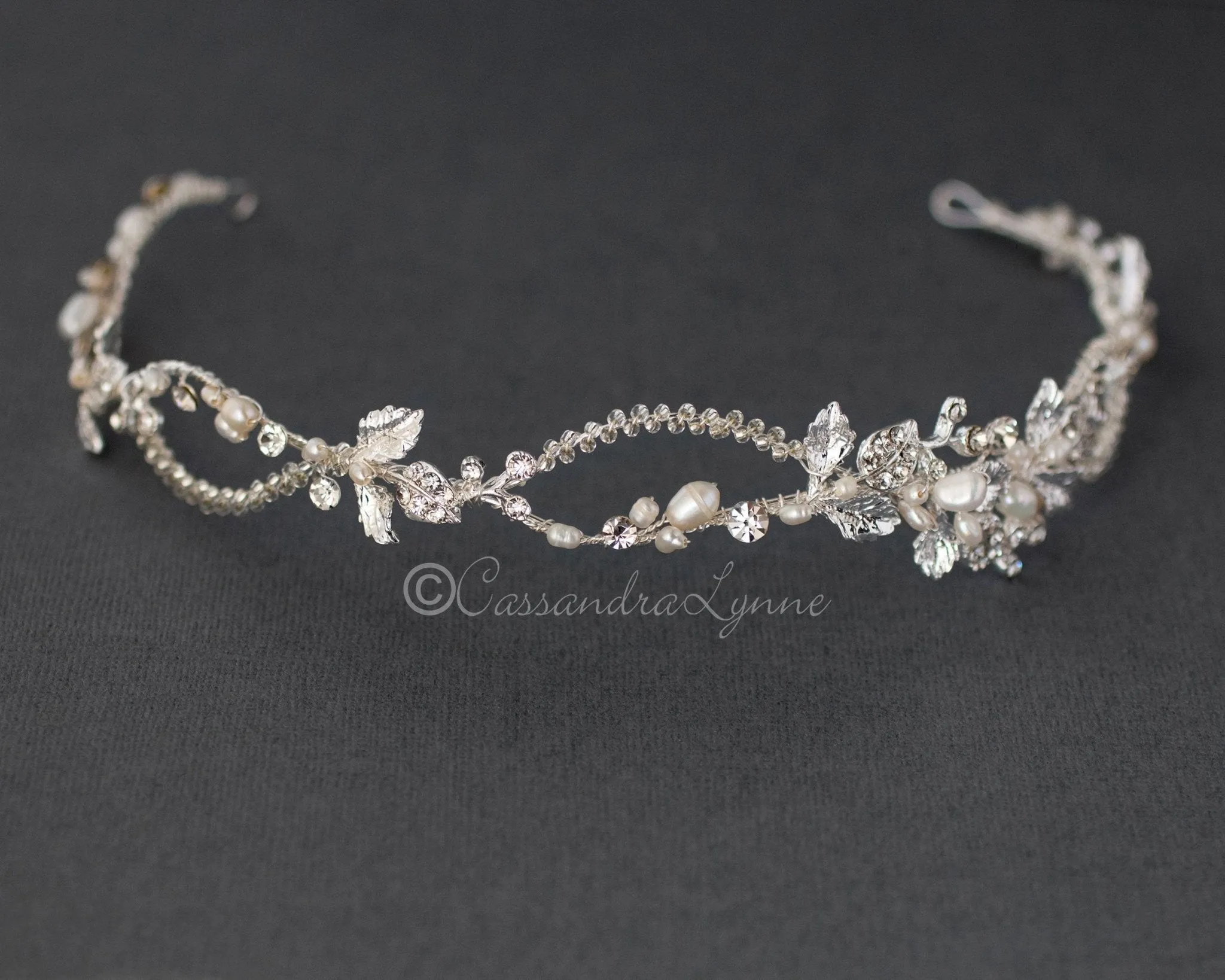 Delicate Beaded Pearl Headband