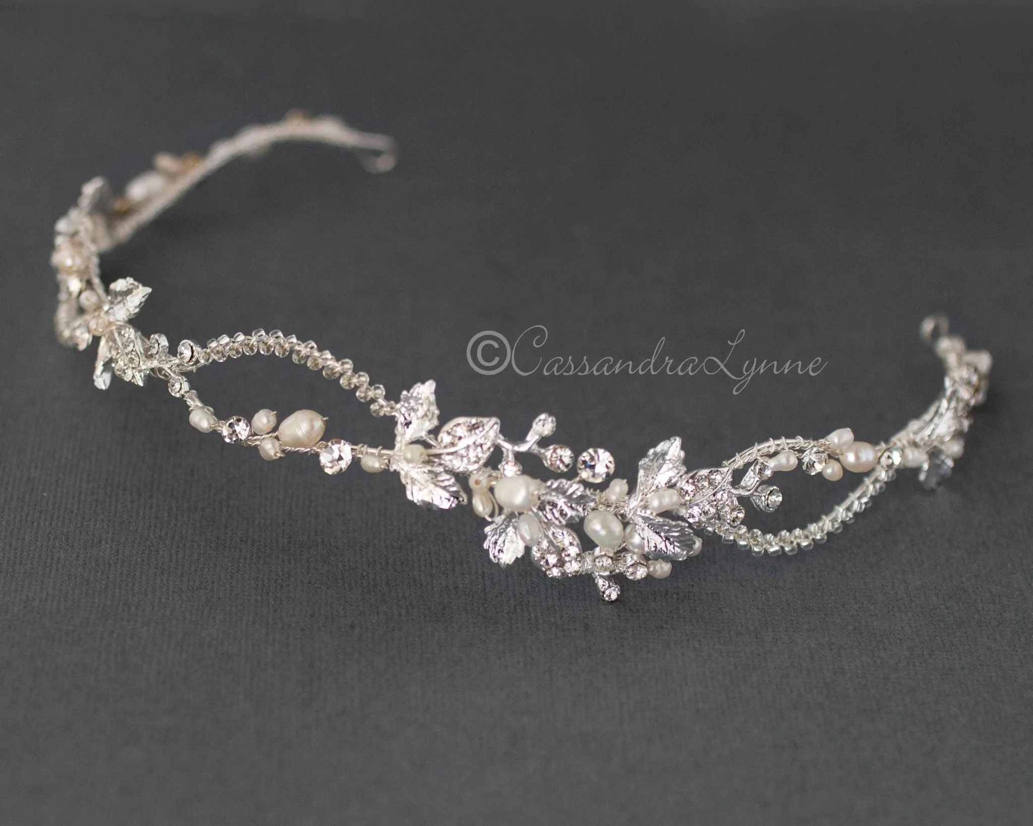 Delicate Beaded Pearl Headband