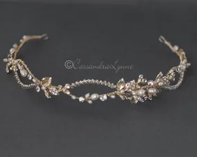 Delicate Beaded Pearl Headband