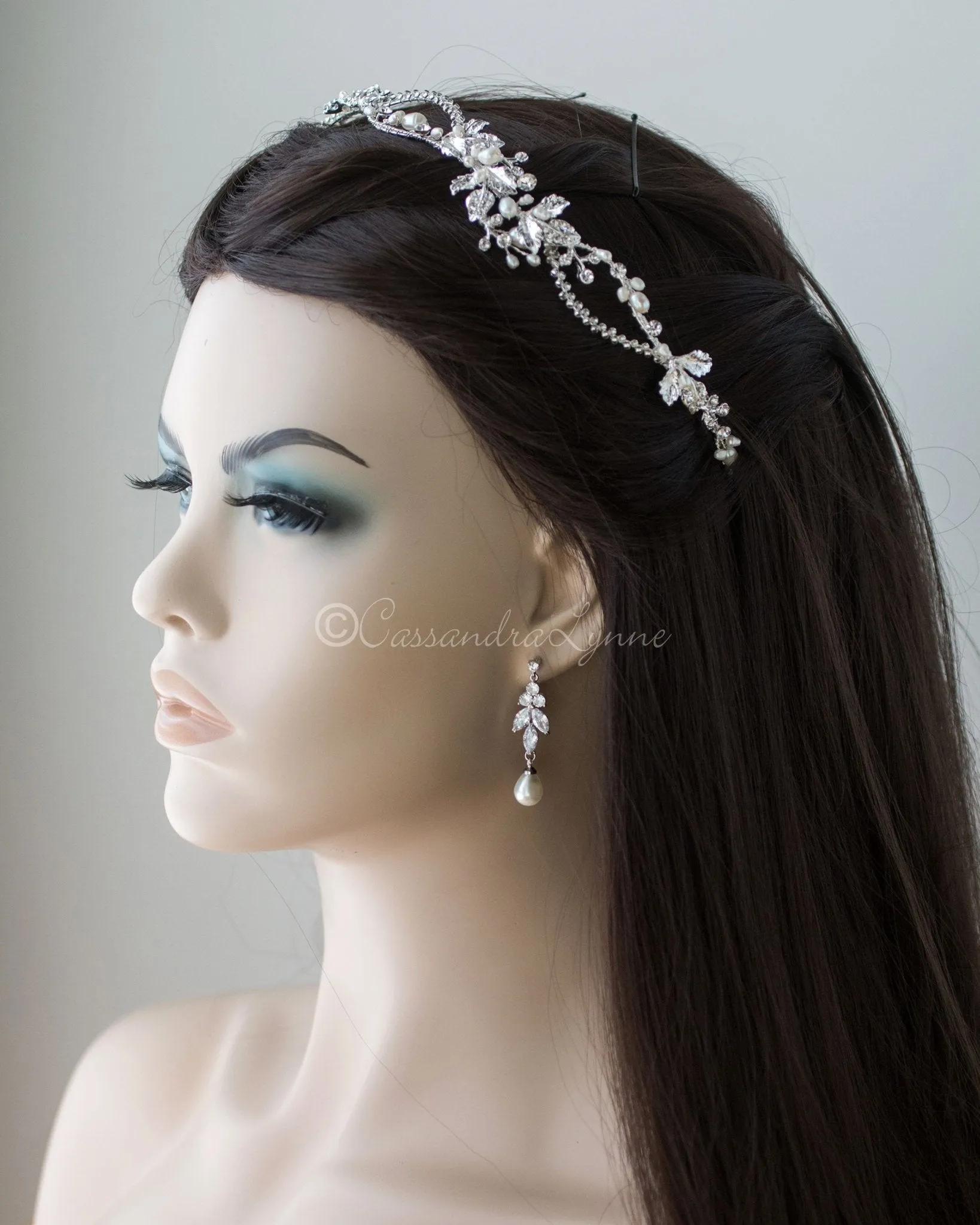 Delicate Beaded Pearl Headband