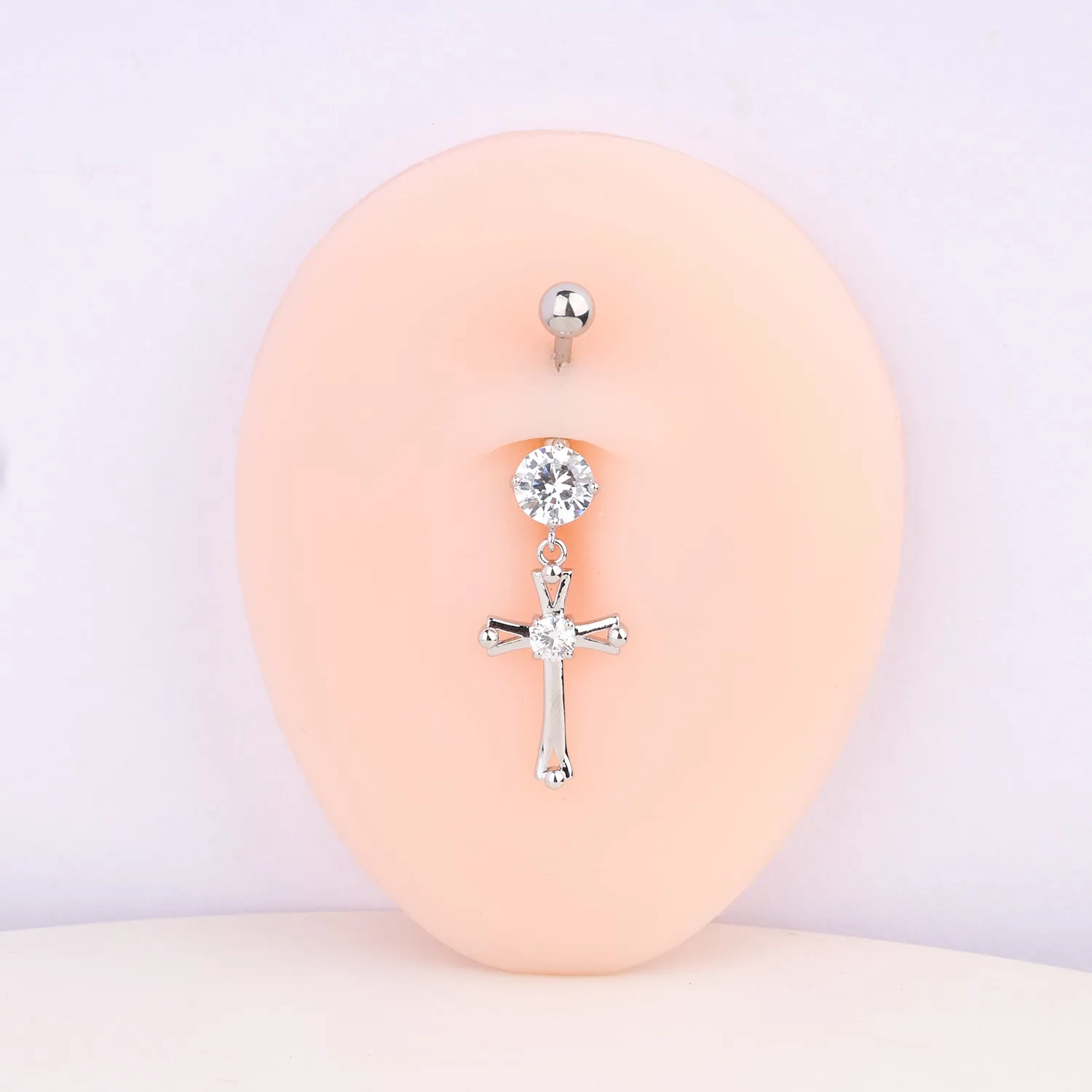 Delicate Cross Belly Ring