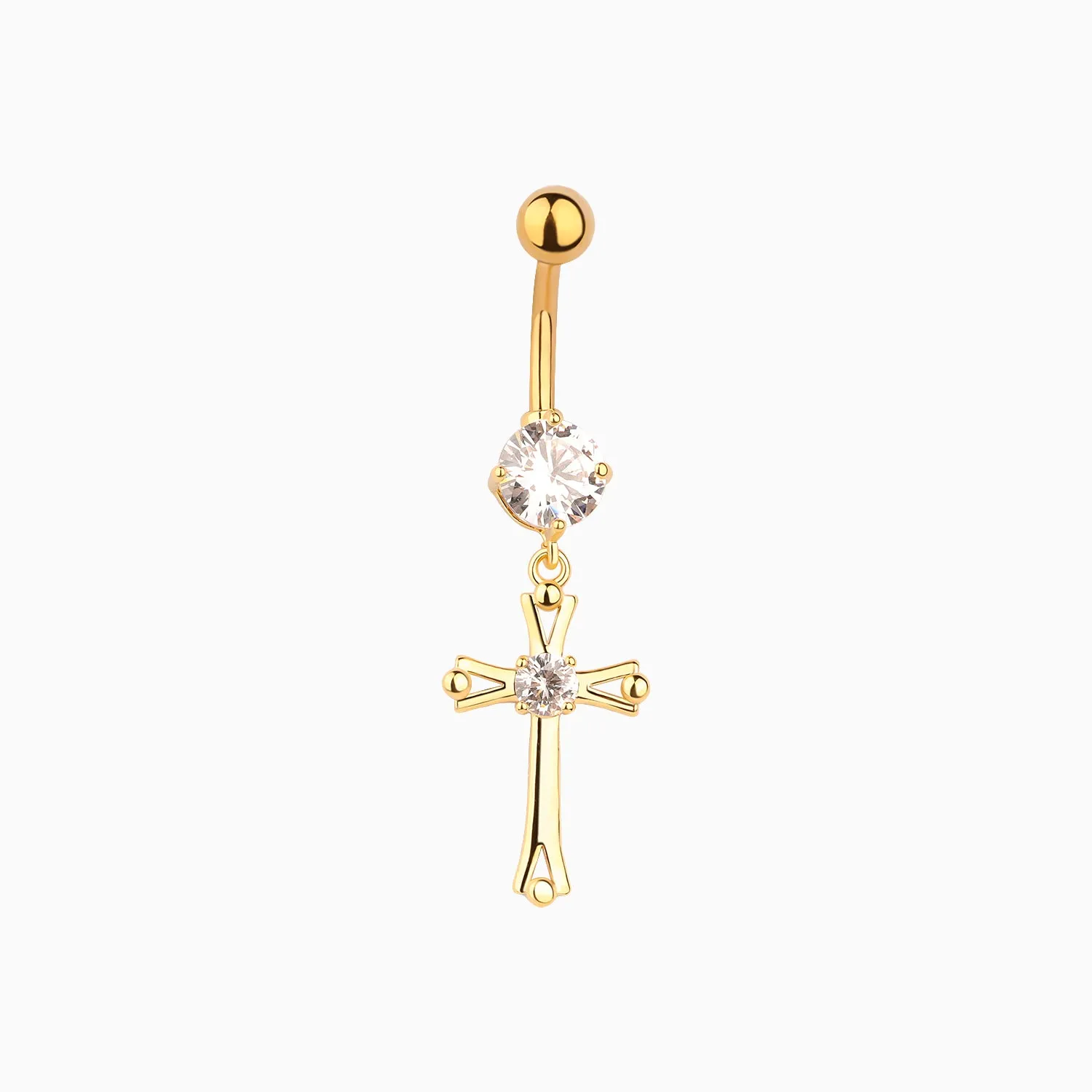 Delicate Cross Belly Ring