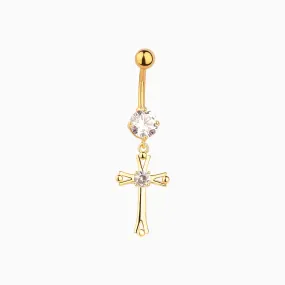 Delicate Cross Belly Ring