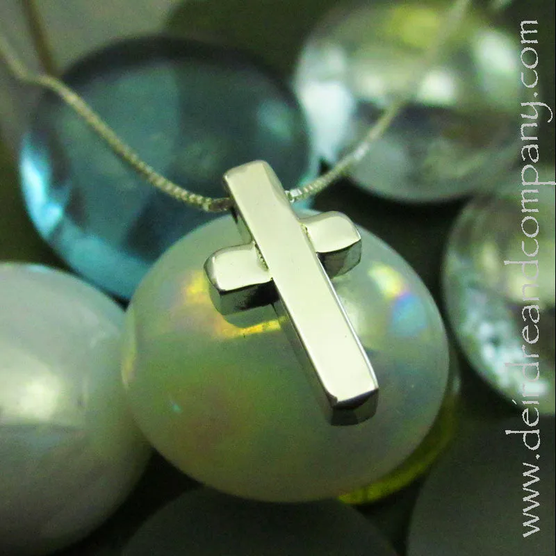 Delicate Cross Necklace in Sterling Silver