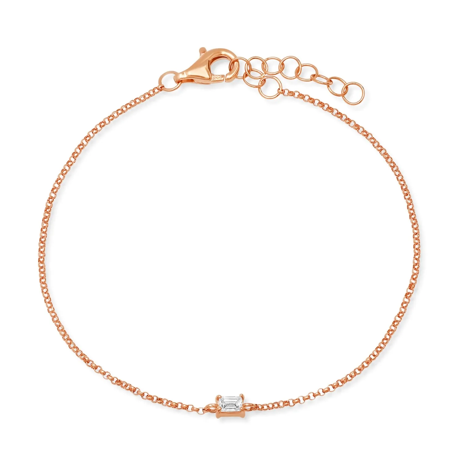 Delicate Diamond Solo Shape Bracelet