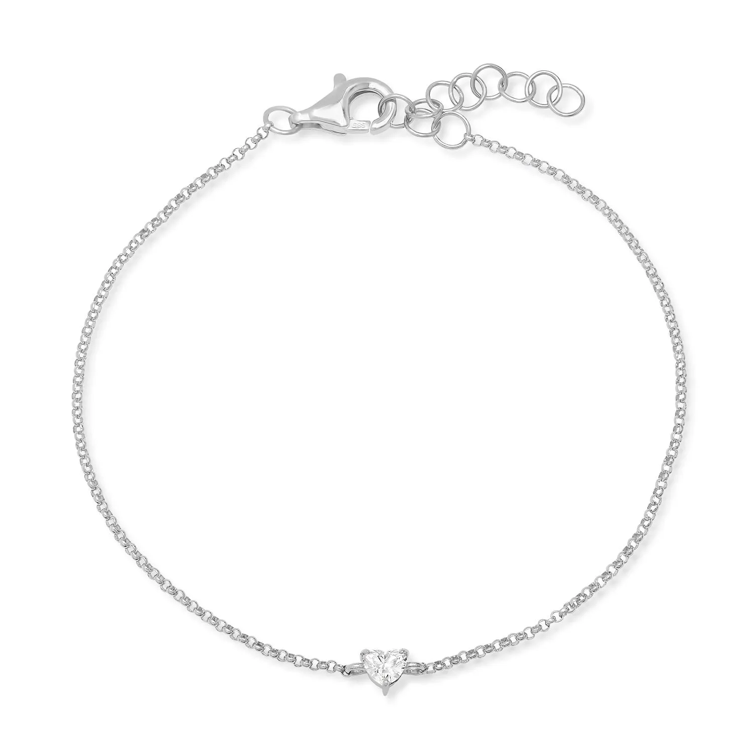 Delicate Diamond Solo Shape Bracelet