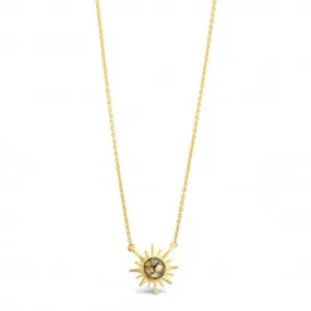 Delicate Dune Sunburst Necklace - Gold