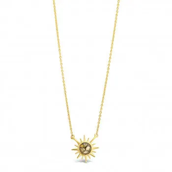 Delicate Dune Sunburst Necklace - Gold