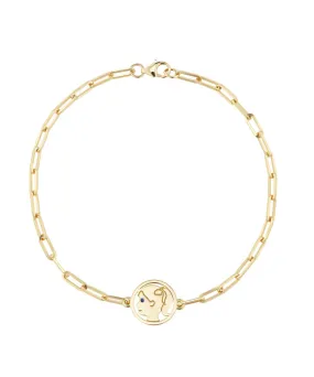 Delicate Older Girl Silhouette Bracelet