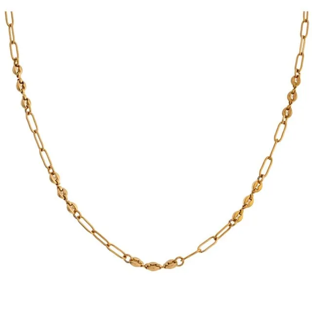 Delicate Stainless Steel Chain Necklace 18K Gold Filled Necklace