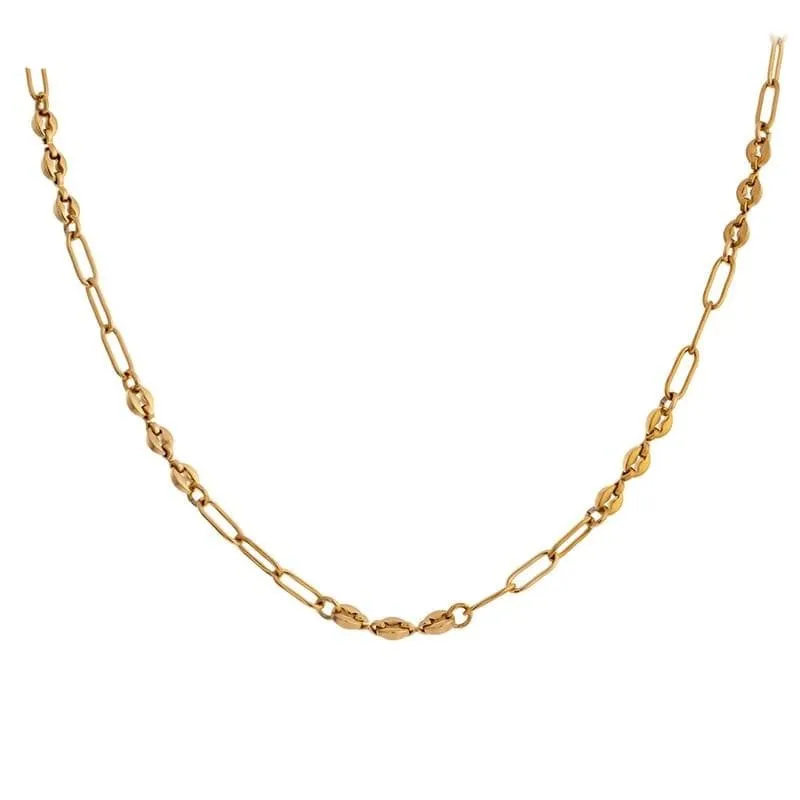 Delicate Stainless Steel Chain Necklace 18K Gold Filled Necklace