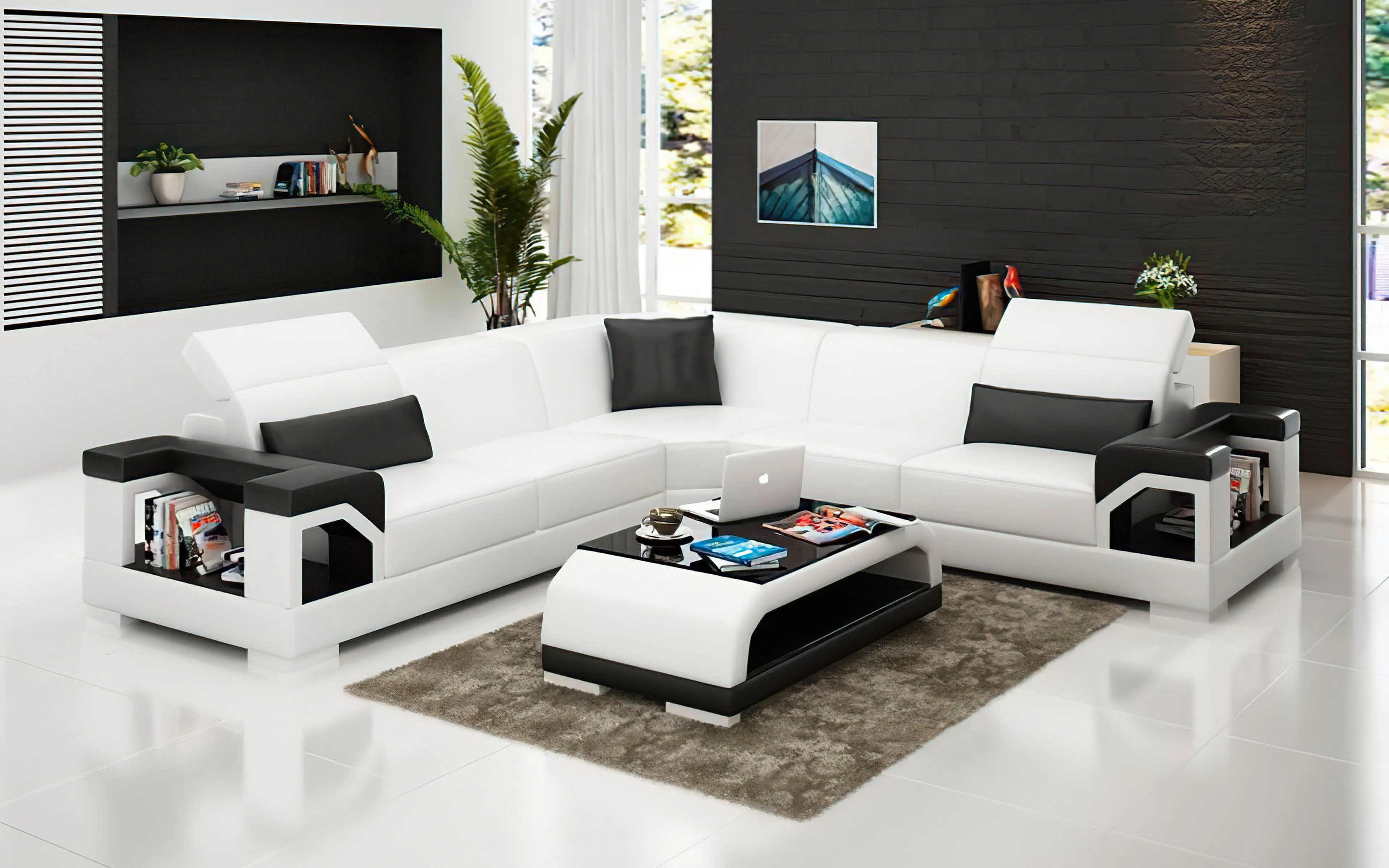 Edwin Modern Leather Sectional