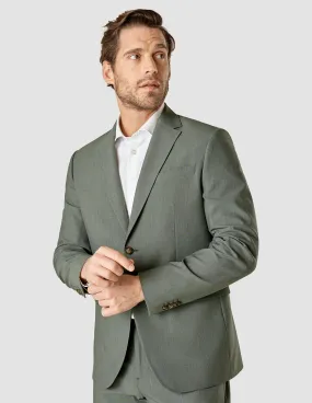 Essential Blazer Slim Green Melange