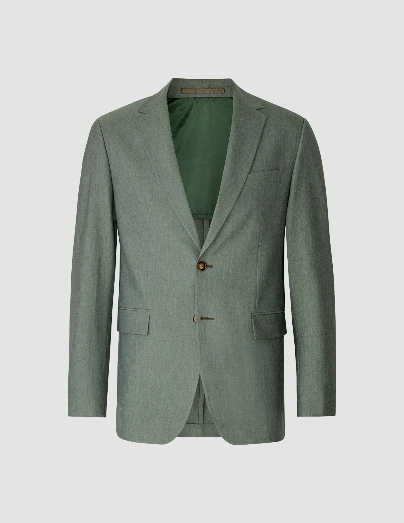 Essential Blazer Slim Green Melange