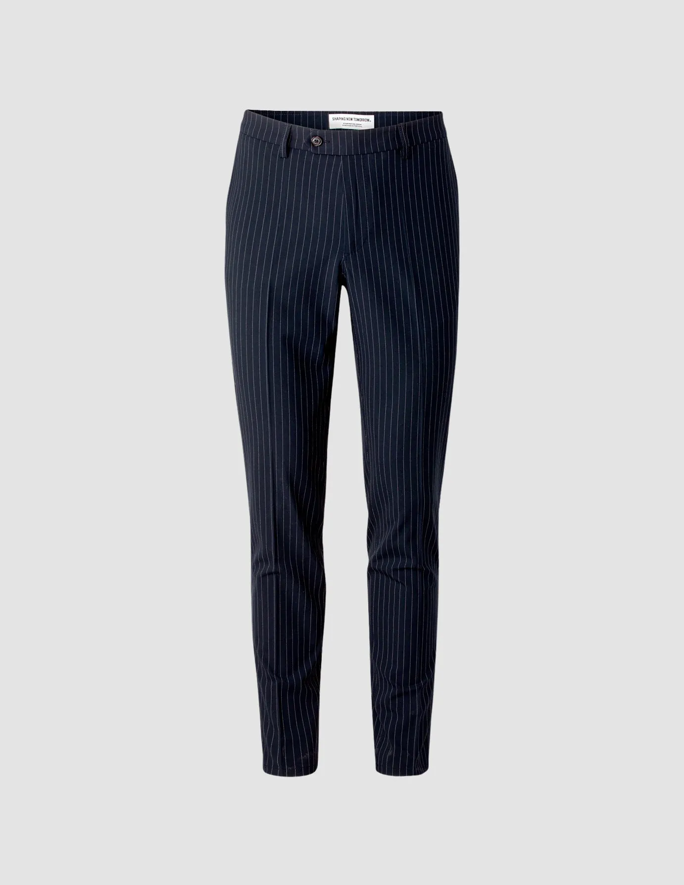 Essential Suit Pants Slim Navy Pinstripe