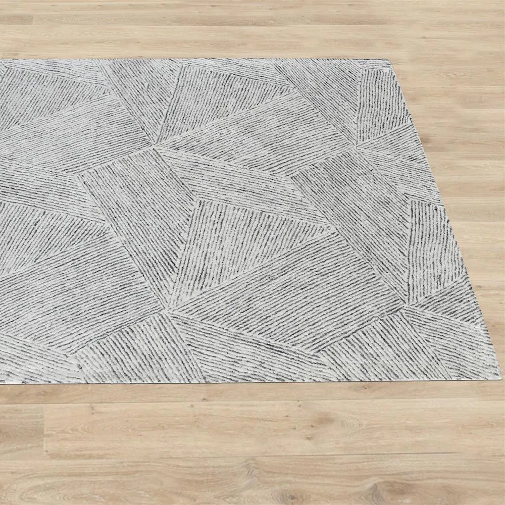 Ester Modern White and Grey Rug